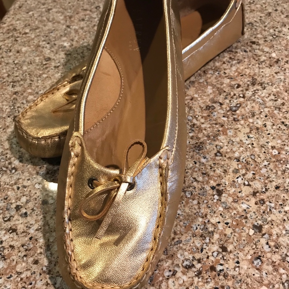 LAUREN RALPH LAUREN RL Loafers with bow tie detail, color Gold